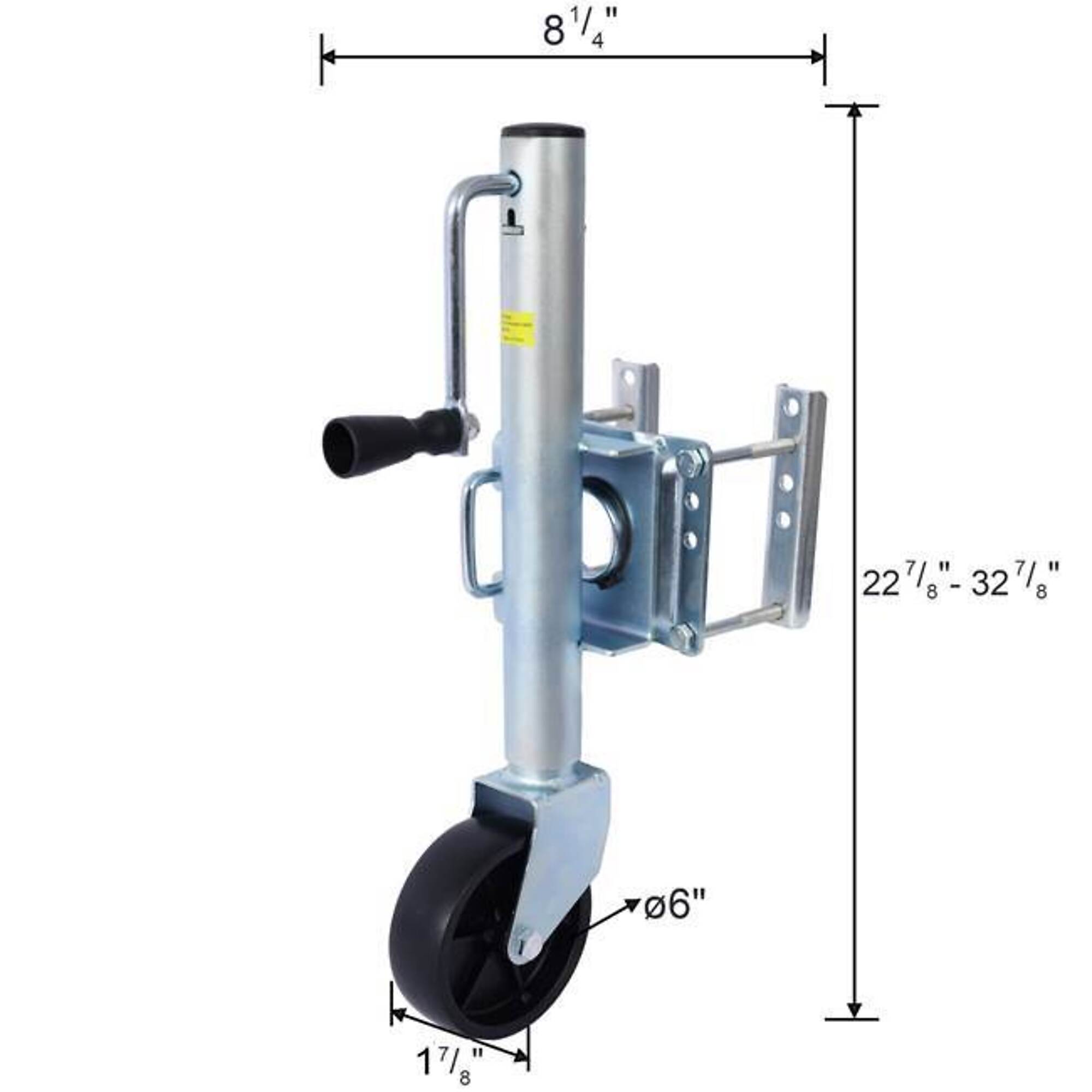 TMB Trailer Jack — 32.8in., 1000-Lb. Capacity, PP Wheels and Handle, Model# BAC-W46567472